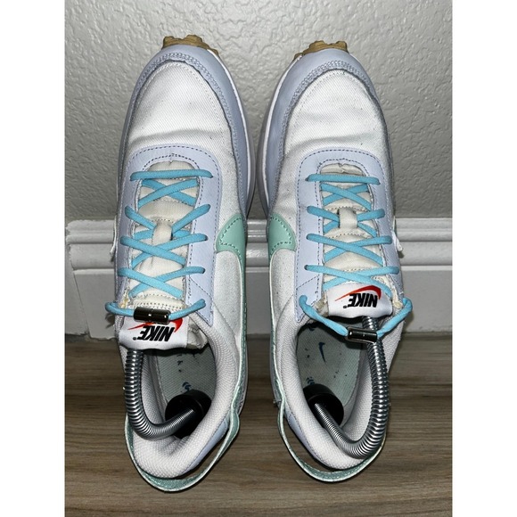 Nike Waffle Debut Mens Size 8.5 US White Mint Green Sneaker Shoes DV0743-100 - Picture 3 of 7